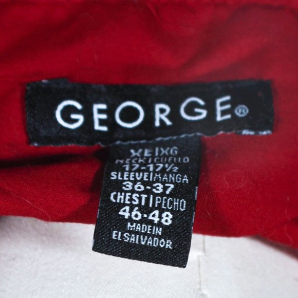 Red Long Sleeve Button Down Shirt Men's Size XL Christmas Formal Holiday… - Picture 4 of 4